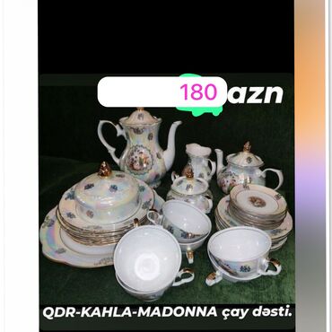 bıçaq satılır: Çay dəsti, rəng - Ağ, Madonna, Çexiya