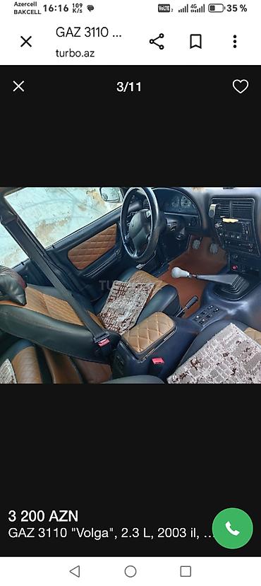 maşın satisi: QAZ 3110: 2.3 l | 2003 il 192300 km Sedan — 4
