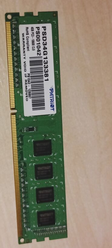 huawei p10 32gb ram 4gb: Operativ yaddaş (RAM) Patriot Memory, 4 GB, < 1333 Mhz, DDR3, PC üçün, İşlənmiş