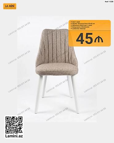 Stul – 1 ədəd - Model: La Mini (kod: 11338) - Ölçü: Oturacaq hissə