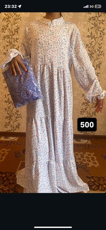 Повседневные платья: Женские платья, несколько моделей: 1) Длинное свободное платье с — 1