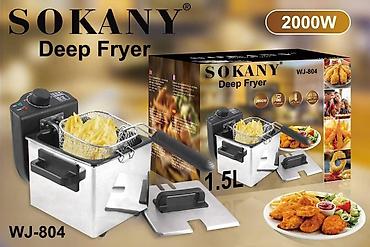 fryer: Фритюрница SOKANY WJ-804 - Мощность: 2000 Вт — быстрый разогрев и — 1