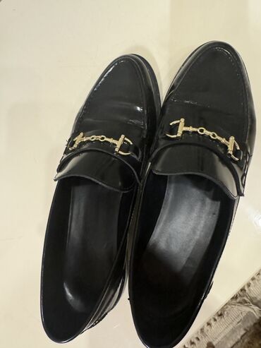 Мокасины и лоферы: Лоферы, 39, Massimo Dutti, Б/у, цвет - Черный, Самовывоз — 4