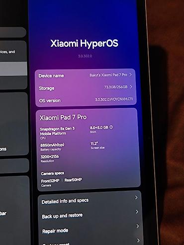 чоор фото: Планшет, Xiaomi, эс тутум 256 ГБ, 11" - 12", Wi-Fi, Колдонулган, Классикалык түсү - Күмүш — 5