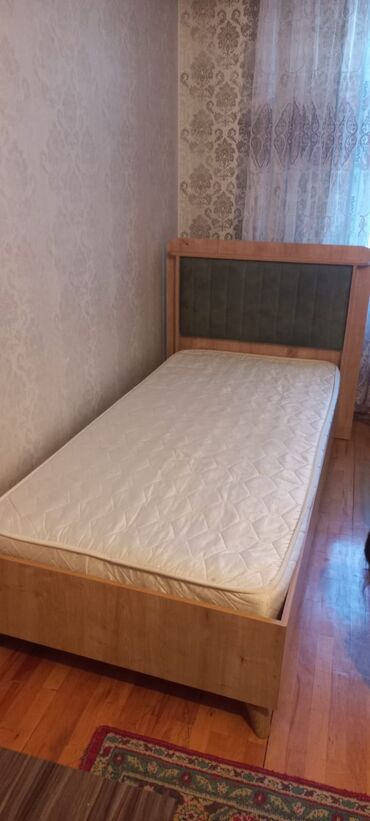 кровать двуспальная с матрасом: Oğlan və qız üçün, İşlənmiş, Çarpayı, Bazasız, Matras ilə, Siyirməsiz