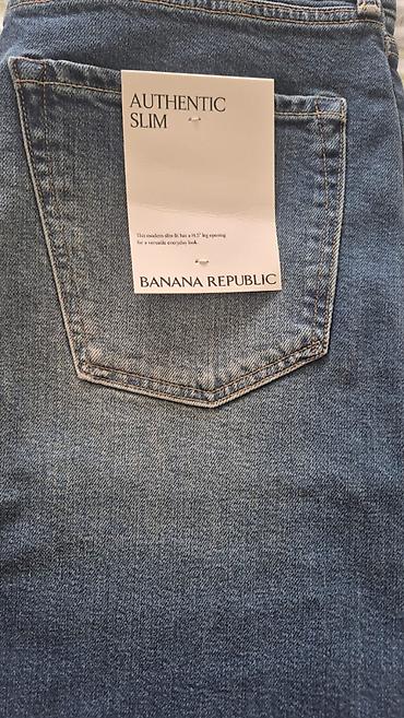 одежди: Джинсы Banana Republic Authentic Slim (оригинал из США) - Модель — 1