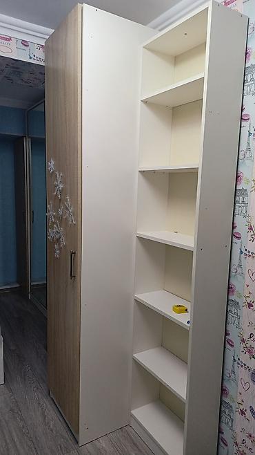 qril tava: Mebel dəsti – açıq rəfli modul və qapılı şkaf - Material: laminat/MDF — 1