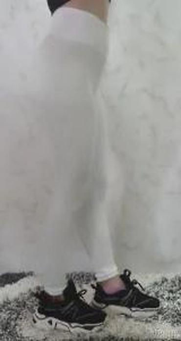 Helanke, biciklistički šortsevi: Ženske bele rebraste helanke – visok struk - Model: bešavne helanke — 22