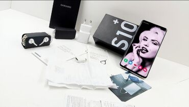 samsung galaxy s10 5g цена в бишкеке: Samsung Galaxy S10 Plus, Колдонулган, 512 ГБ, түсү - Кара, 2 SIM