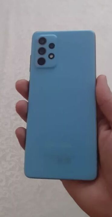 телефон флай 517: Samsung Galaxy A72, 128 ГБ, цвет - Голубой, Отпечаток пальца, Две SIM карты, Face ID