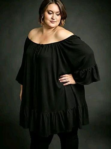 Tunike: Tunika sa otkrivenim ramenima (plus size). - Kroj: širok,lepršav — 3