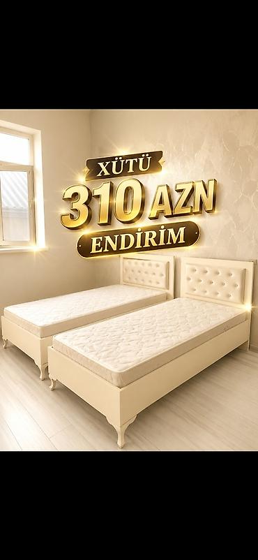 İki ədəd tək nəfərlik çarpayı dəsti - Rəng: krem/ivori - Başlıqlar lalafo.az -da İki ədəd tək nəfərlik çarpayı dəsti - Rəng: krem/ivori - Başlıqlar