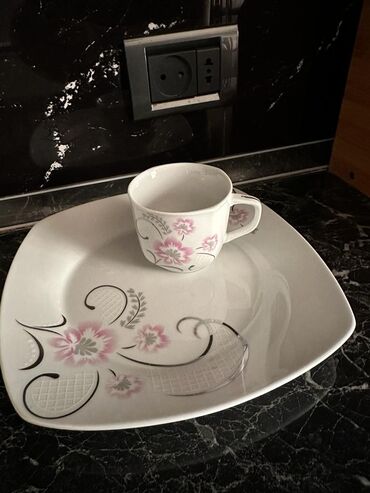 лалафо аз посуда: Чайный набор, цвет - Белый