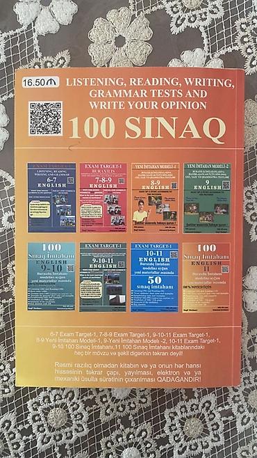 Testlər: Məhsul: “100 Sınaq İmtahanı – English 11” (First edition) Təsvir: - — 2