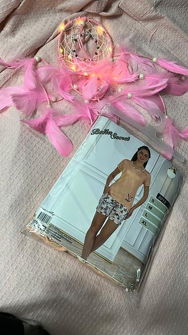 Пижамы: Пижама, Хлопок, Турция, Леопардовый принт, Для невесты, В полоску, 2XS, XS, M — 11