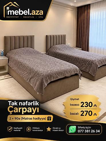Yeni, Təknəfərlik çarpayı, Bazalı, Matras ilə, Siyirməsiz, Azərbaycan