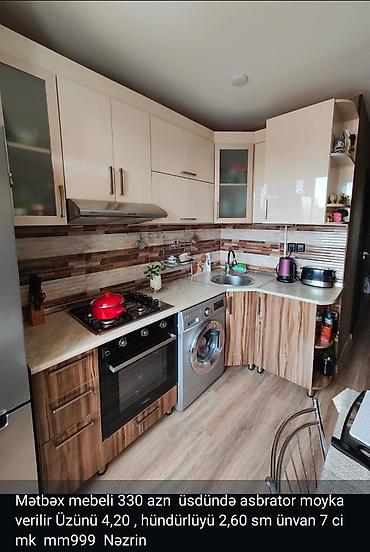 Mətbəx mebeli: Mətbəx mebeli satılır. Xüsusiyyətlər: - Üst və alt dolablar komplekt — 1