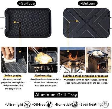 Kabab üçün digər mallar: Kemp üçün ləvazimatlar dəsti: - Narıncı-ağ damaqlı örtük/plyonka – 5 — 5