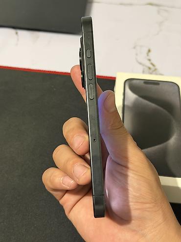 Уюлдук телефондор жана аксессуарлар: IPhone 15 Pro, Колдонулган, 256 ГБ, Black Titanium, Коргоочу айнек, Каптама, Куту, 83 % — 4
