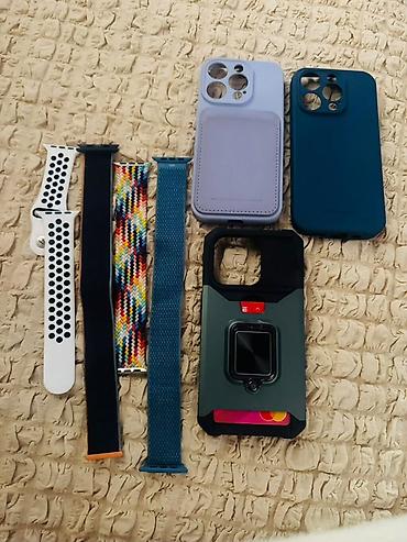 wireless microphone: Набор аксессуаров для iPhone и Apple Watch. 15pro Состав: - 2 чехла — 1