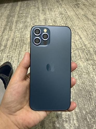 IPhone 12 Pro, Б/у, 128 ГБ, Pacific Blue, Зарядное устройство, Защитное стекло, Чехол, 79 %