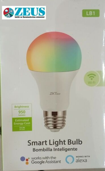 sari led: ZKTeco LB1 Ağıllı Lamp - Wi‑Fi ilə idarə olunan RGB ağıllı işıq