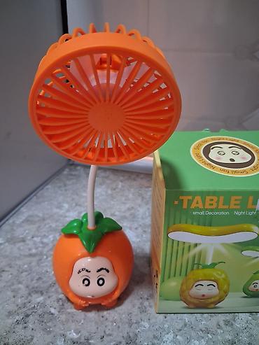лампа вентилятор: Məhsul: Masaüstü mini ventilyator/LED işıq – meyvə dizaynlı — 1