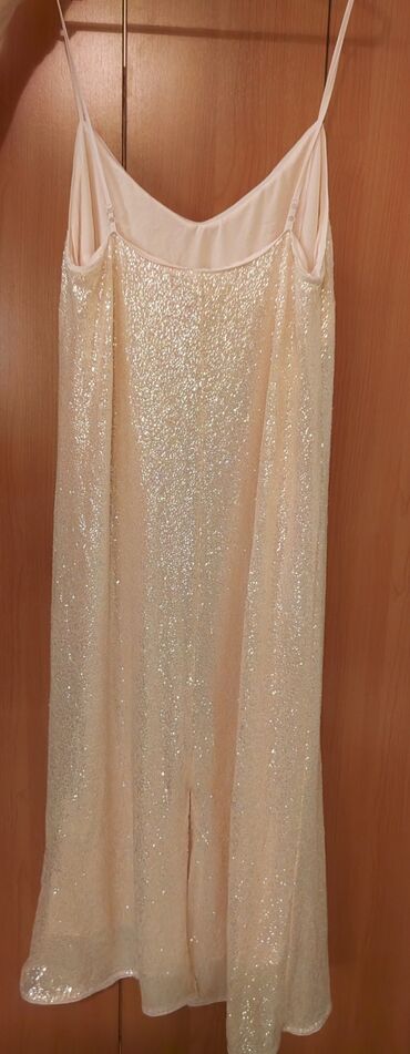 svecane haljine tiffany: H&M L (EU 40), bоја - Bež, Večernji, maturski, Na bretele