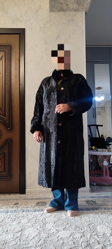 водолазка фаберлик: Пальто, Классика, Зима, Каракуль, Длинная модель, M