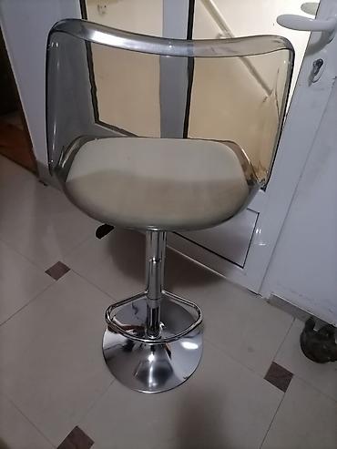 Stolice: Barska stolica sa naslonom – moderan transparentni dizajn - Sedište — 6