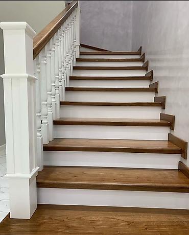 Обшивка лестниц: Лестница жазайбыз заказ менен замер установка байланыш телефон — 6