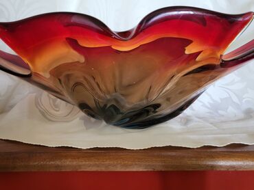 Ostali kućni dekor: Murano velika cinija,rucni rad 60,70te. Velika,retka cinija — 11