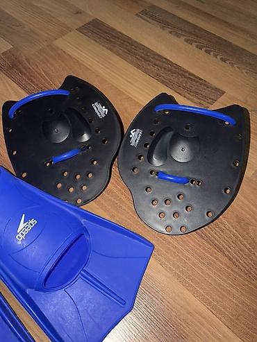 su alti ov: Üzgüçülük üçün avadanlıq dəsti - Üz qapaqları: Speedo marka, qısa — 5