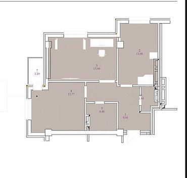 gala group: 2 комнаты, 59 м², АУЦА Элитка, 2 этаж, ПСО (под самоотделку) — 10