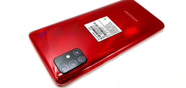 самсунг телефондор: Samsung Galaxy A51, Колдонулган, 64 ГБ, түсү - Кызыл, 2 SIM