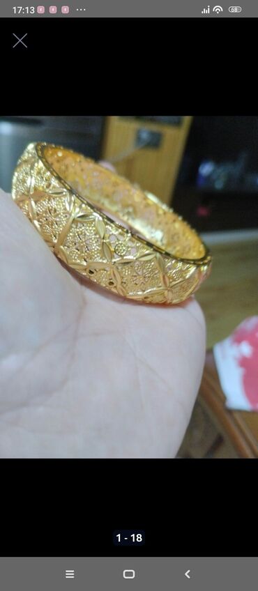 Sırğalar: 24 k. qizil suyuna cekilmis gold roze rengli qolbaq, sirqa. maqaza — 8