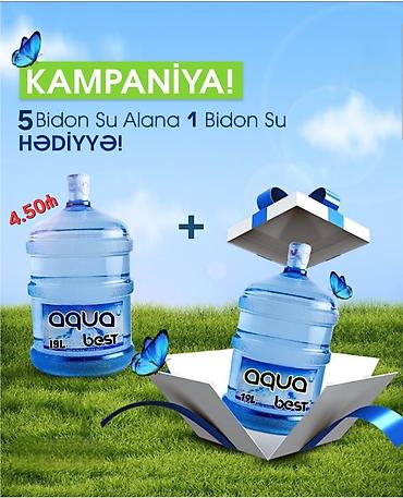 su baklar: SU SİFARİŞİ Aqua Best 19L içməli su – evlərə və iş yerlərinə sifariş — 1