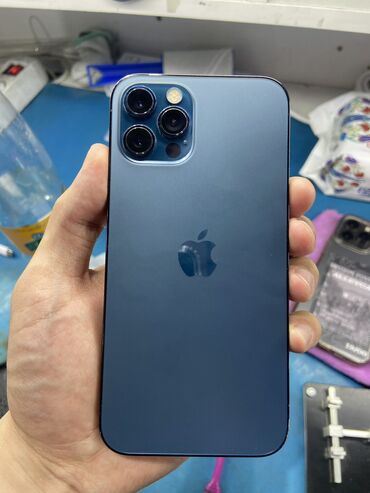 Apple iPhone: IPhone 12 Pro, Б/у, 256 ГБ, Синий, Кабель, 100 %