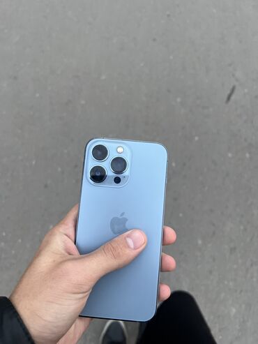 обмен айфон: IPhone 13 Pro, Б/у, 128 ГБ, Pacific Blue, Защитное стекло, Чехол, 83 %