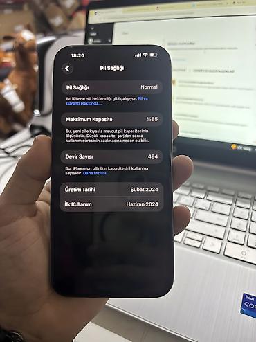 ref iphone satisi: IPhone 15 Pro Max, 256 GB, Natural Titanium, Simsiz şarj, Face ID — 8