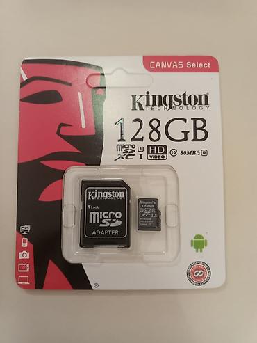 Kingston Canvas Select microSDXC 128 GB yaddaş kartı + SD adapteri -