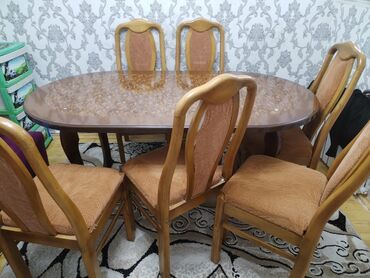 ikinci əl qapi: İşlənmiş, Oval masa, 6 stul