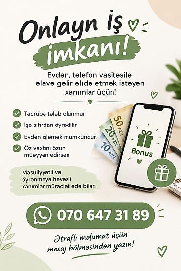 katibe isi axtariram: SMM menecer tələb olunur, İstənilən yaş, Təcrübəsiz — 1