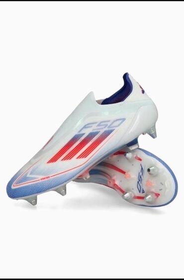 зальники сороконожки: Футбольные бутсы Adidas F50 в белом цвете с синими и красными