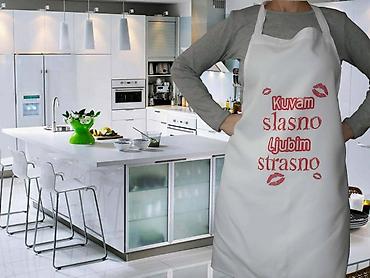 Kuhinjski tekstil: Kecelje stampa po zelji. Materijal pogodan za štampu,lagan i prijatan — 3