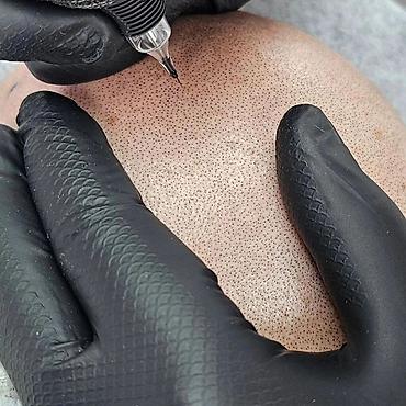 mühafizə xidməti: Tatto nökte atişiylariyla tük effekti yaradib keçelliyi örten — 5
