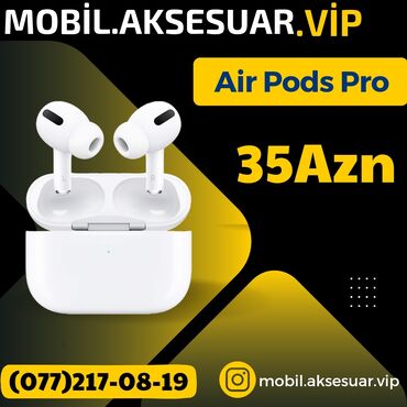 baku electronics qulaqlıq: 🎧 Air Pods PRO🎧 ☑️ A class model ☑️ orginaldan seçilmir ☑️ məhsul