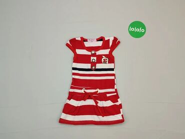 Sukienki: Sukienka, 2 lata, wzrost - 92 cm., wzór - Linia, kolor - Czerwony