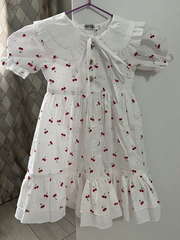 белое платье детское: Ткань ХБ 
Качество 👍🏻
Красивое платье
 
(Размеры ; 28; 30; 32
