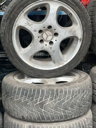 шины зимние 14 размер: Колеса в сборе R 17, Зимняя шипованная, Б/у, Комплект, Легковые, Литые, отверстий - 5